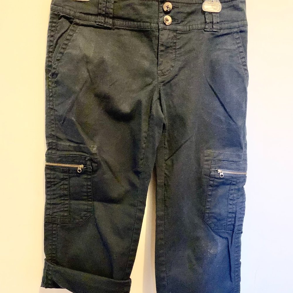 Heavy Duty denim Cargo/Hiking cropped jeans (size 4)